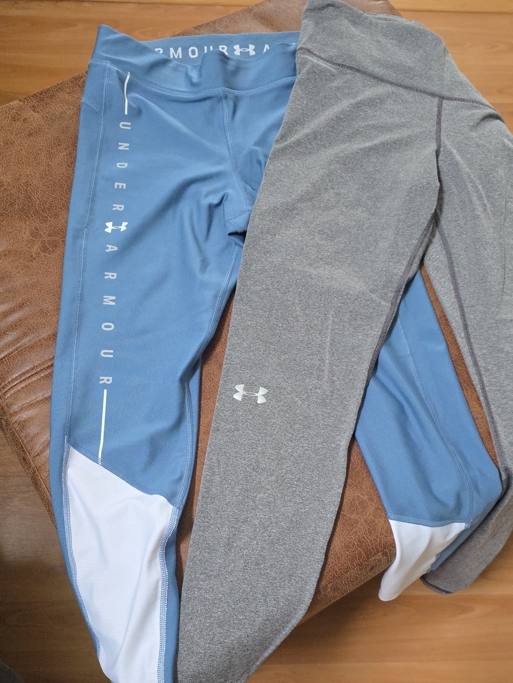 Under Armour Compression Leggings Blue, White, Gray